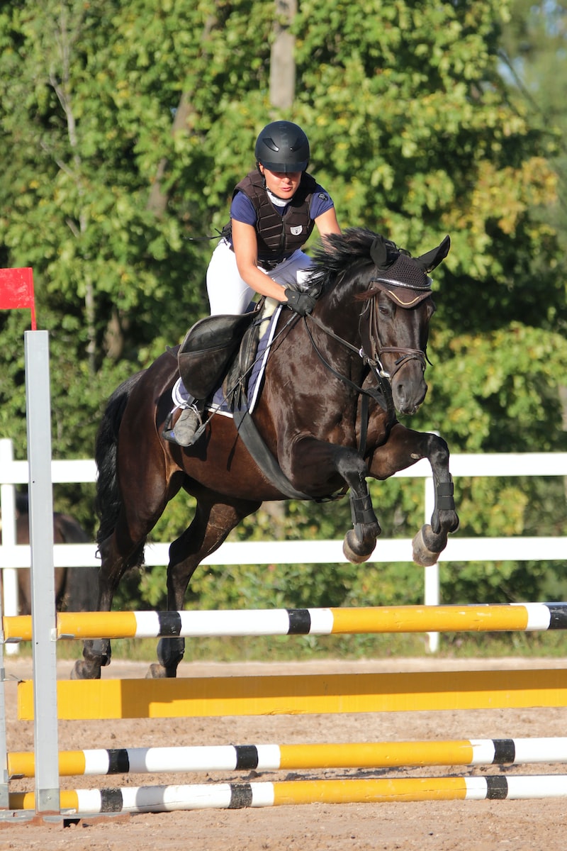 woman riding horse horse blankts