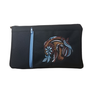 Zippy Zip Clutch Horse Head Bag